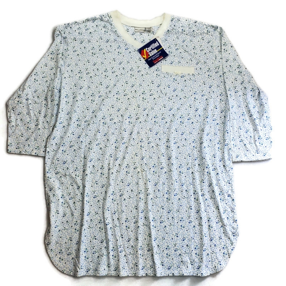 VTG 90s Rebecca Lynn One Size Fits All Short Sleeve Night Shirt Flowers